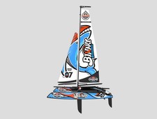 Joysway Binary V3 400mm Mini Catamaran RC Sail Boat RTR w/Smart Sail Technology
