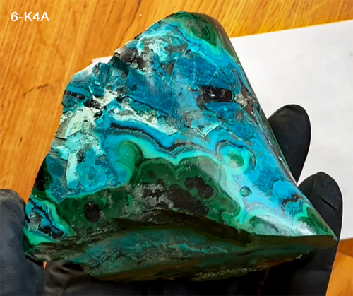 Banded Chrysocolla Malachite Specimen - LARGE 345g! - Congo - US Seller