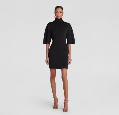 KBB by KAHLANA Women's Short Sleeve 'The Laceback Mini Dress' - Black XL