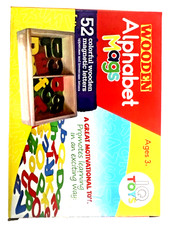 IQ Toys Wooden upper-lower case Alphabet Magnets 52 Letters Educational Toy NEW