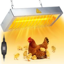 600W Heat Lamp for Chickens, Large Chicken Coop Heater, Adjustable Temp and Heig