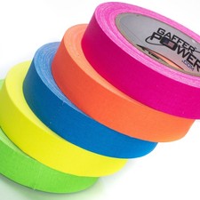 5-Pack Fluorescent Gaffer Tape  Leaves No Residue  Heavy Duty Pro Gaff Tape...