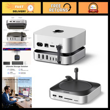 Mac Mini Dock Stand with NVMe SSD Enclosure for M6/M5 Pro/M4 - High-Speed Data