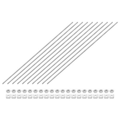10Pcs Fully Threaded Rod, M3 x 250mm 201 Stainless Steel with Nuts Washers