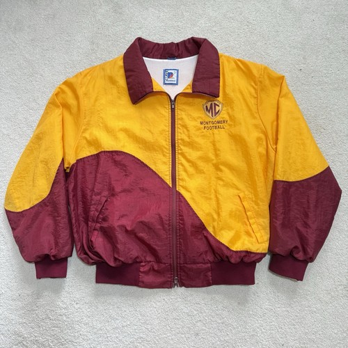 Vintage Rennoc Nylon Satin Jacket Men XL Bomber Varsity Montgomery Football USA