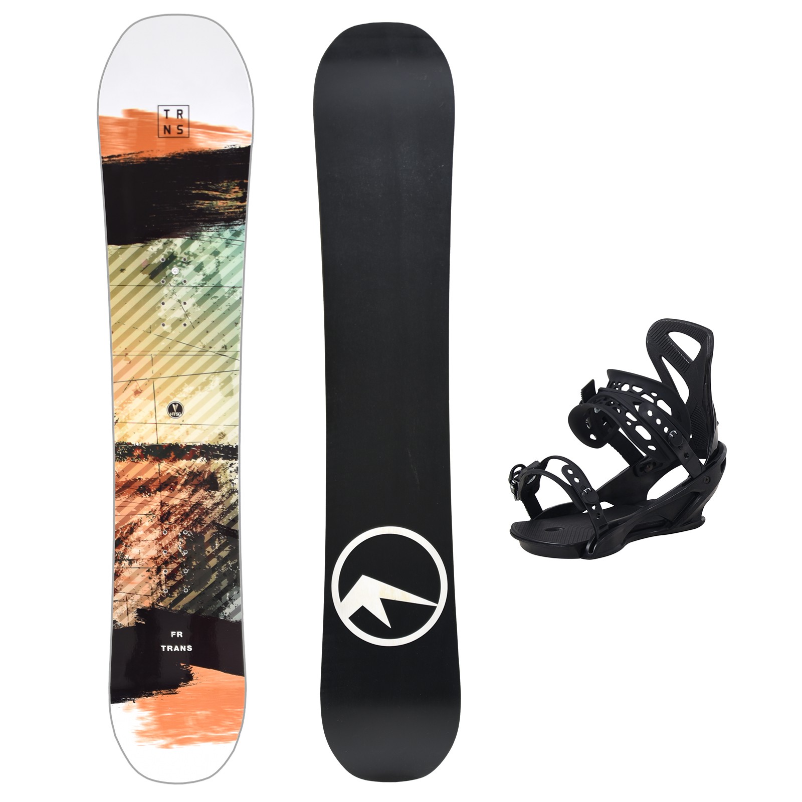 Trans Snowboard Set FR Weiss + Sonic Bindung Größen wählbar