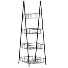 ETELI 4 Tier Metal Wire Basket Stand Triangular Freestanding Water Bottle Hol...