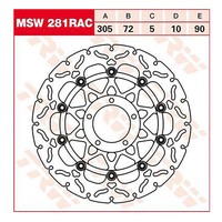 TRW Bremsscheibe (FüR: Ducati Hypermotard 1100 B1 08-09 Vorne )