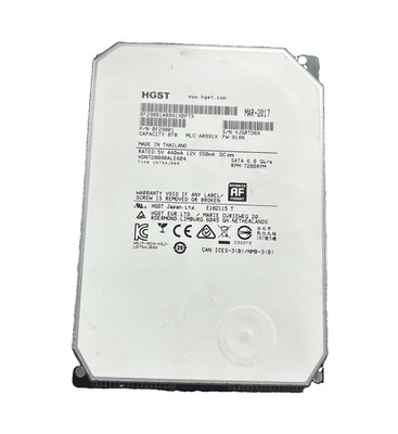 HGST Ultrastar 8TB 7200RPM SATA III 3.5'' HDD 128MB Old Enterprise  - As Is
