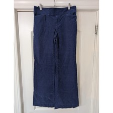 Lilly Pulitzer Navy Blue Corduroy Wide Leg Pants Palm Beach Fit Womens Size 4