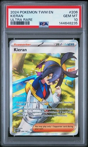 PSA 10 Kieran #206/167 Sv06: Twilight Masquerade Ultra Rare 2024