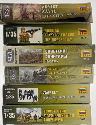 Zvezda 1/35 [LOT OF 6] Soviet/Russian Figures New