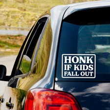 Honk if Kids Fall Out Vinyl Decal Sticker Car Truck Window Laptop Funny