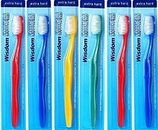 Smokers Toothbrush Extra Hard x 6 Packs Colours Vary by