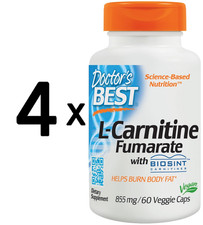 4 x Doctors Best L-Carnitine Fumarate, 855mg - 60 vcaps (555,28 EUR/kg)