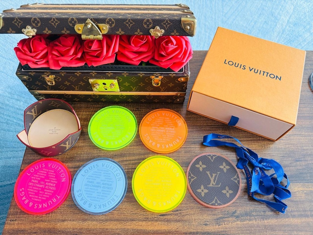 Virgil Abloh Louis Vuitton Coaster Gift Set 6 Neon Monogram
