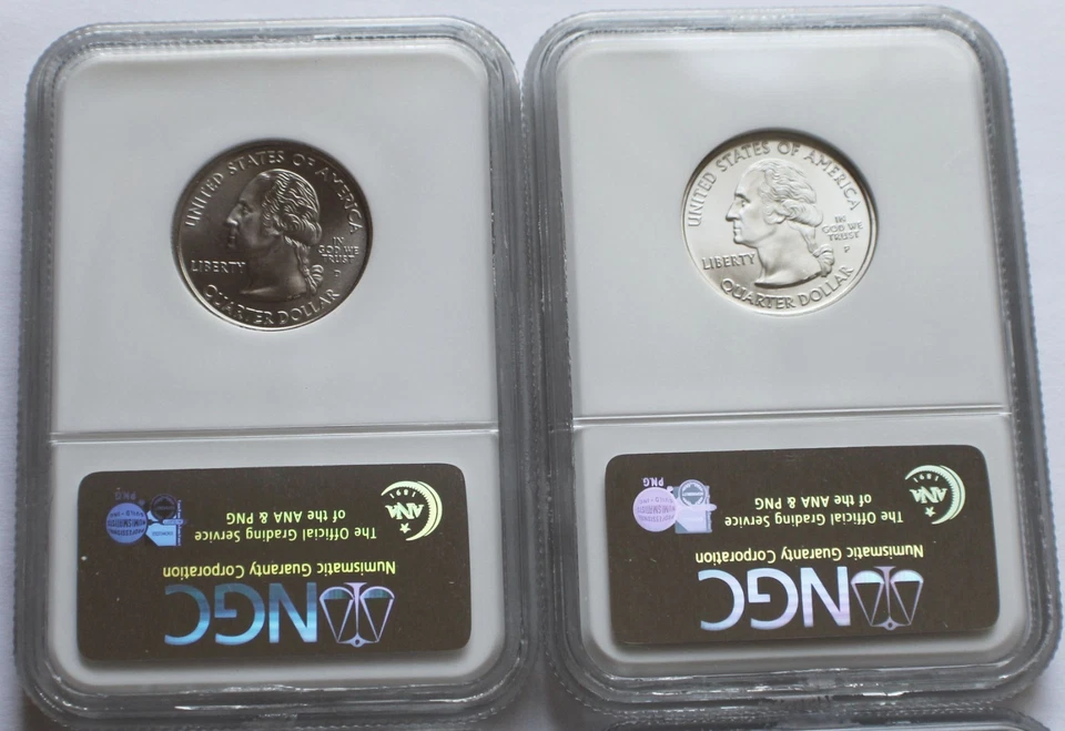4 SMS State Quarters, 2006-P SD + 2006-D ND/NV + 2005-D KS 25C - NGC MS 66 - Image 4 of 4
