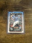 2024 Topps Holiday Junior Caminero Candy Cane Bat