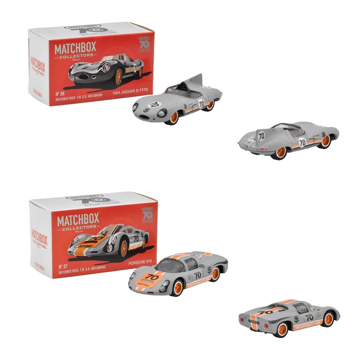 Matchbox Collector's Assortment 70th Special Edition Set of 8