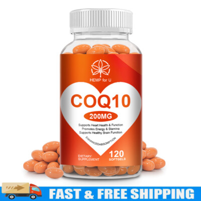 120 Capsules  COQ 10 Coenzyme Q-10 200mg Heart Health Energy Support, Increase