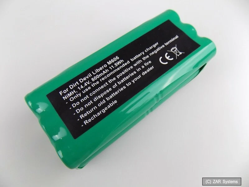 Batterie De Remplacement Pour Dirt Devil Libero M607 Spider - 14,4V 2500mAh NiMH - Marque Powery - Neuf