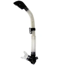 New Promate Scuba Diving SK680 100% Totally Dry Snorkel w. Signal Whistle Clear