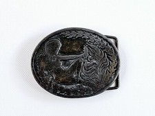 CDC Metalworks Belt Buckle Nude Woman Risqué Eve Garden Of Eden Made In USA Vtg