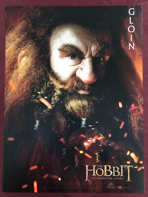 HOBBIT GLOIN DWARF POSTER 12X16''NM SHIPPD FLAT TOLKIEN UNEXPECTED JOURNEY