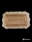 The Last Supper Vintage Tiara Indiana Glass Bread Plate Tray Pink 11" x 7"