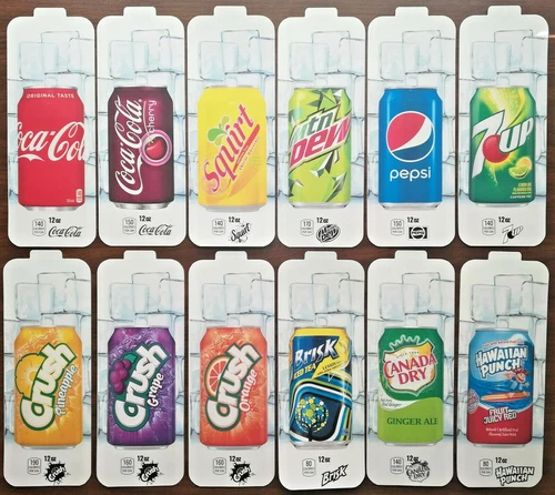 12 Royal Vendors Chameleon CUSTOM 12 oz Can Vend Labels Flavor Strip