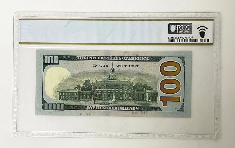 2017A US Federal Reserve Note Atlanta $100 Dollar Fr 2189-F Certified PCGS AU53 - Image 2 of 2