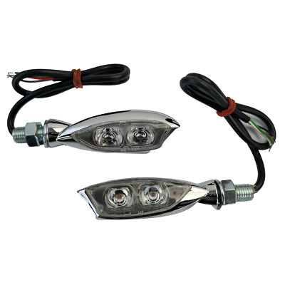 Universal Motorrad Klarglas LED Blinker Rücklicht Set MORELLA mit E-Prüfzeichen