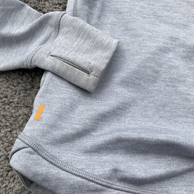 Lucy .Com Quater Zip Athletic Sweater Top Thumb Holes Polyester