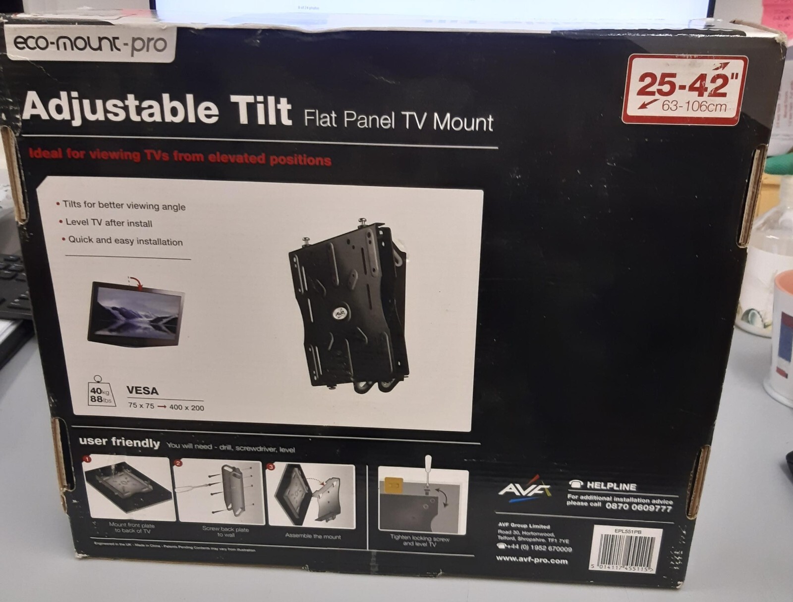 eco mount pro adjustable tilt flat panel tv mount eBay