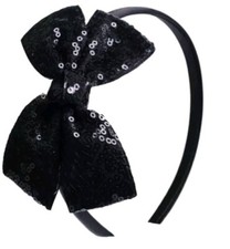 Sparkly Sequin Hair Bow Headband for Women, Girls, Kids, Toddlers Fashion Cute