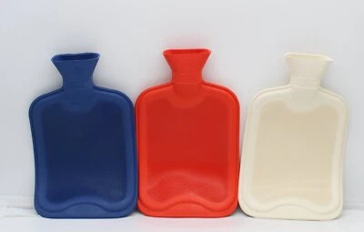 PRIMA Large 2L Natural Rubber Hot Water Bottle Choice of 3 Colours Cosy Nights Winter