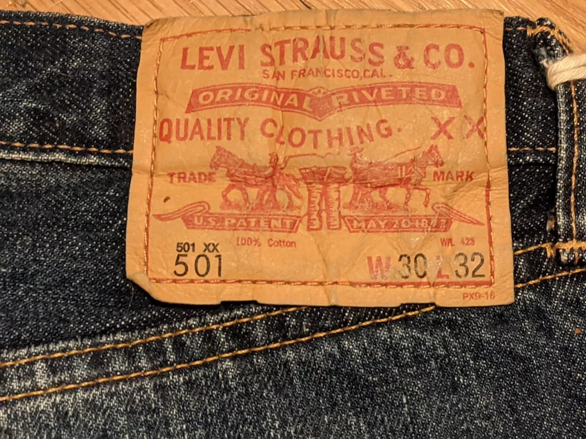 LEVI LVC 501XX VINTAGE 1966 501 big E RED SELVEDGE JEANS 30×32 | eBay