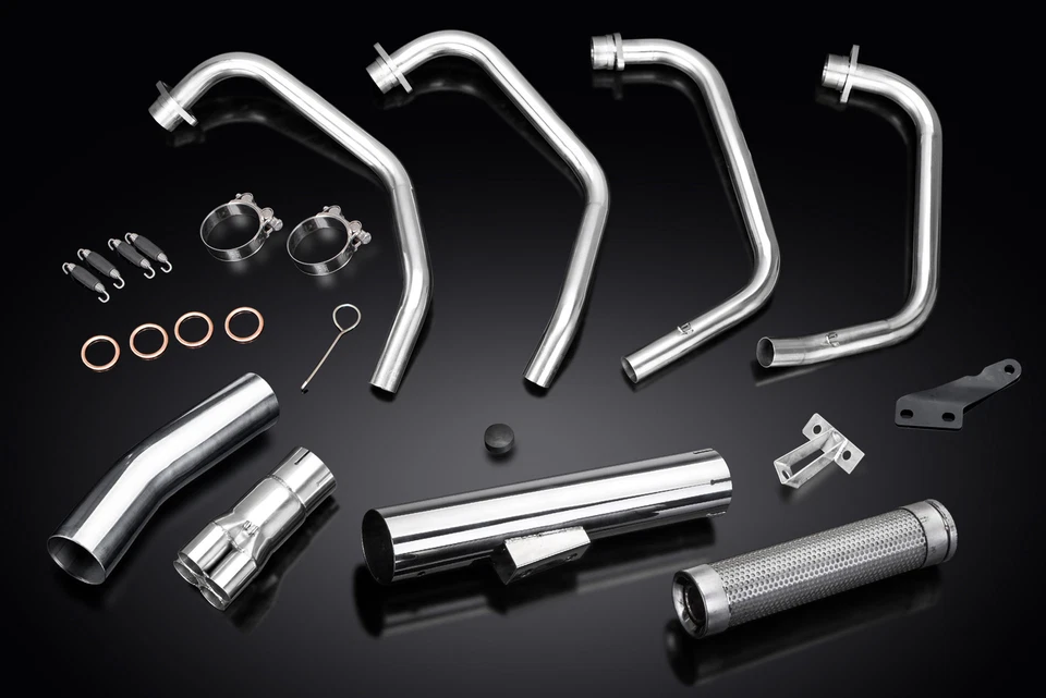 Silenciador recto acero inoxidable escape completo Honda CB1100F 1983 Delkevic 4-1 Foto 3 de 4