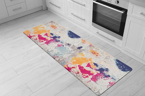 Rugshop Kitchen Mats Modern Abstract Anti Fatigue Standing Bathroom Rugs 18X47 - Picture 6 of 10