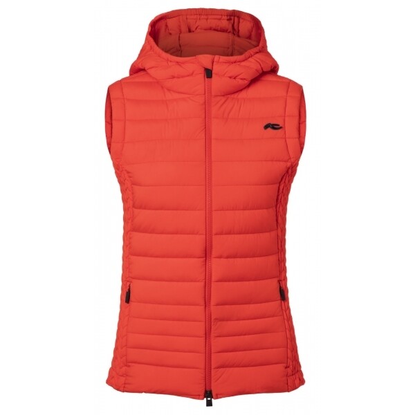 KJUS Women's Macuna Insulation Hooded Vest - Size 36 Small US 6 - Fiery Red NEW