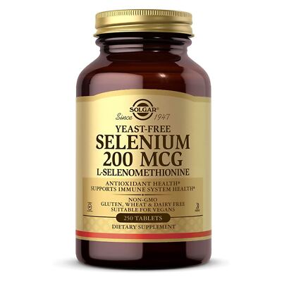 Solgar Yeast-Free Selenium 200 mcg 250 Tablets
