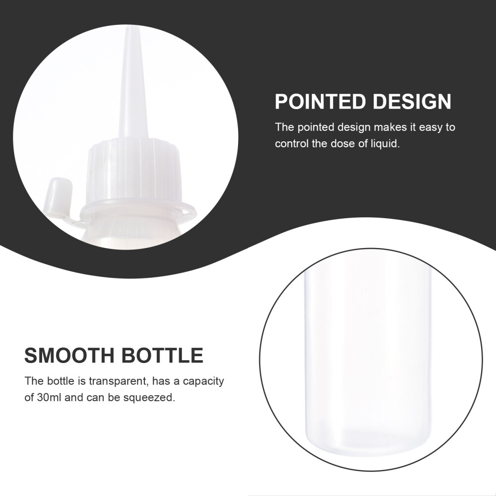 OKUMEYR 6er Set Leimflaschen - Leere Spender Für Kleber, Farbe & Flüssigkeiten