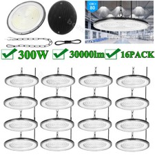 16 Pack 300W Led UFO High Bay Light 300 Watts Commercial Factory Warehouse Light