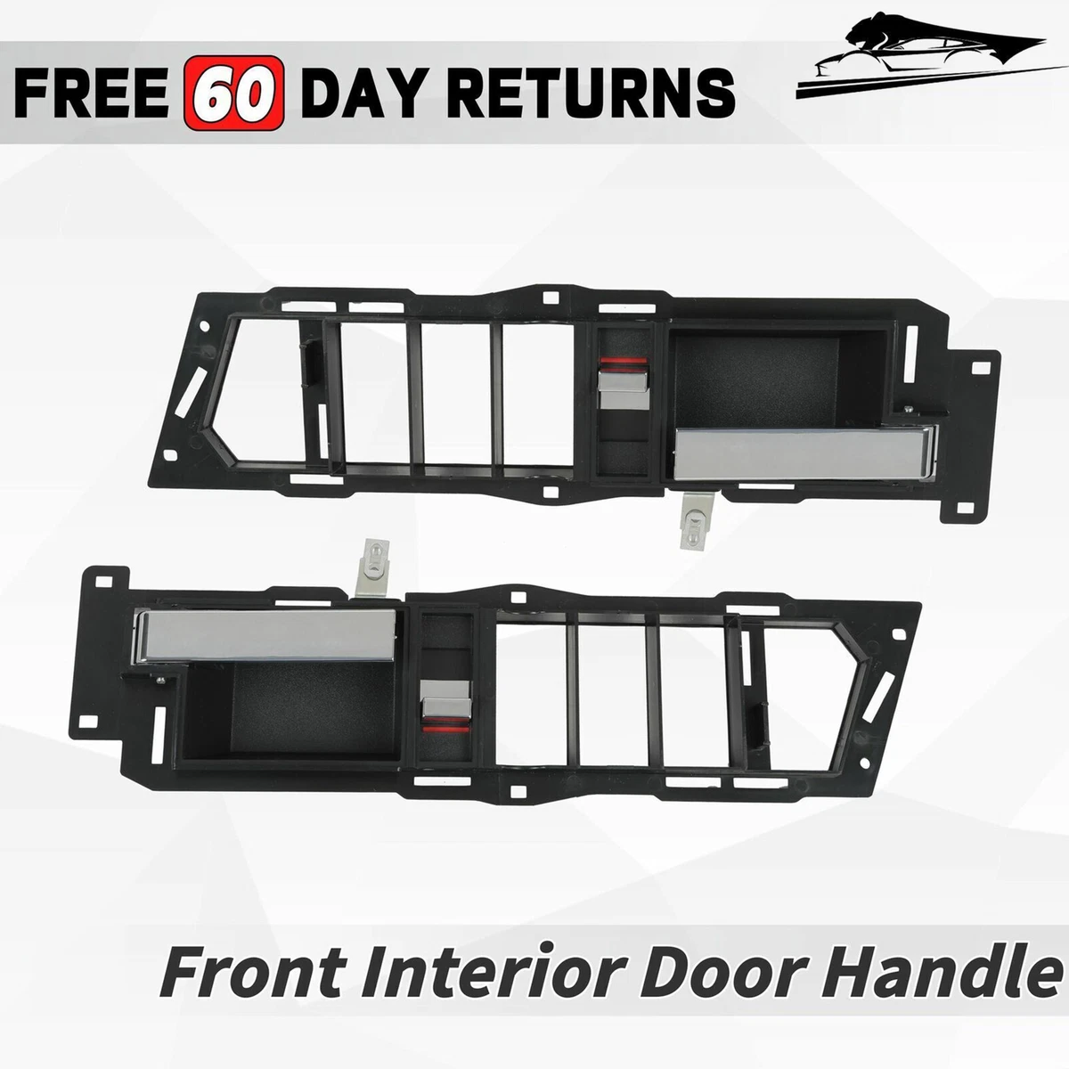 Front Interior Door Handle LH RH 2PCS For 1988 1994 Chevy GMC C1500 K1500 Chrome