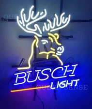 Deer Buck Stag Hunting Hunters Beer Lager Neon Sign 20"x16" Lamp Light Bar Decor