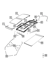 Genuine Mopar Sunroof Drain Hose Left 68290311AB