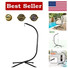 Deluxe Hammock Chair Stand with 400lbs Capacity - Effortless Outdoor Relaxation