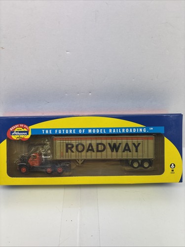 Tractor HO Athearn RTR 28015 Roadway Mack B y camión remolque de poste exterior de 40’  | Zustand: New