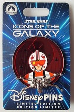 Prendedor Disney Star Wars Iconos de la Galaxia Luke Skywalker LE 3850 Disneyland