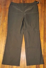 Rafaella Slacks Brown Size Womens 16 Stretch 36X32 NWT 